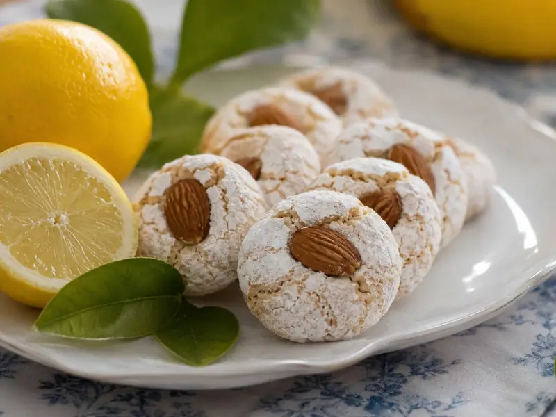 Lemon amaretti biscotti