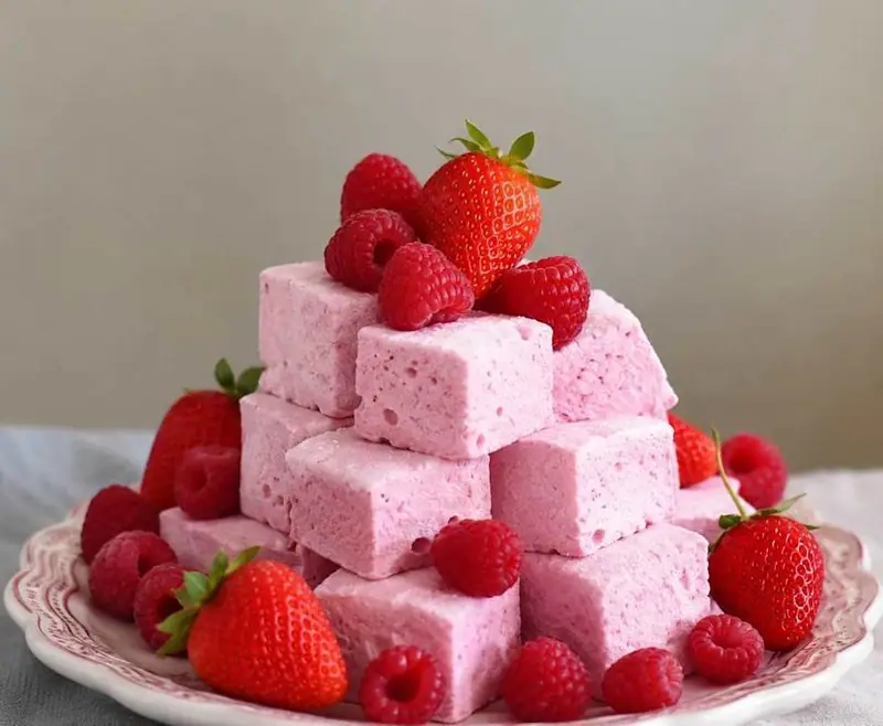 Marshmallows van vers fruit