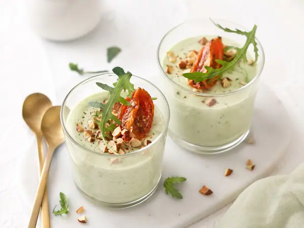 Rocket pesto panna cotta