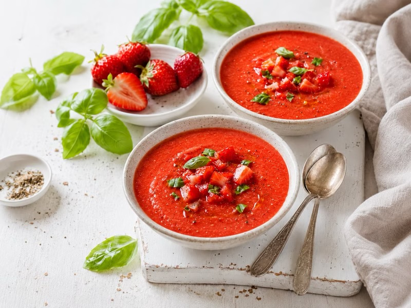 Tomato & strawberry gazpacho