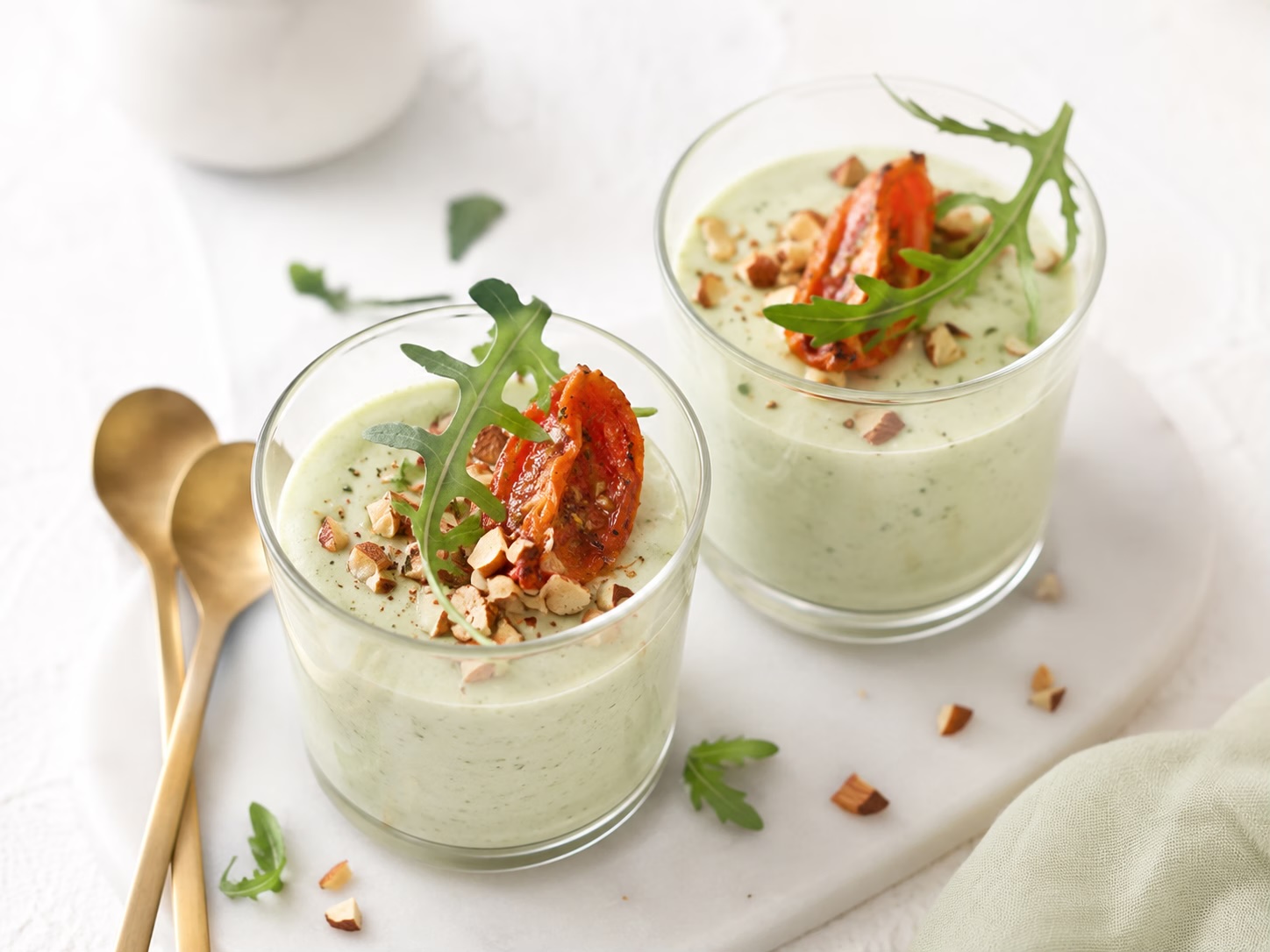 Rocket pesto panna cotta