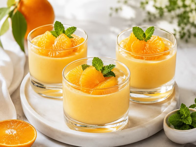 Apricot panna cotta