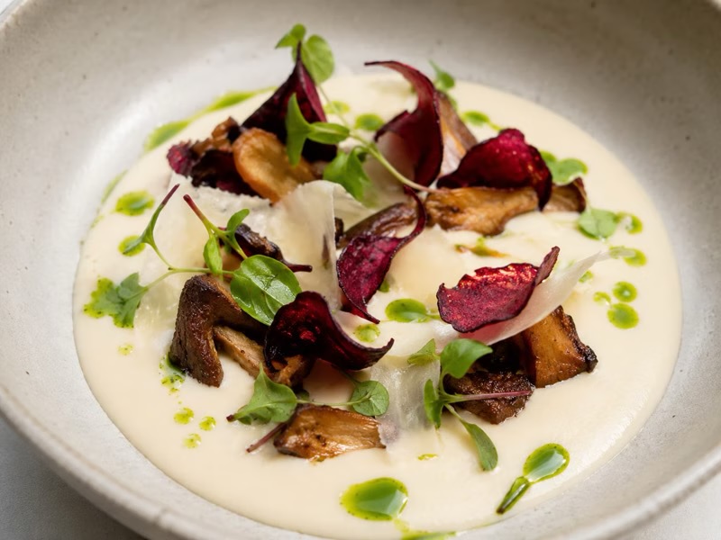 Parsnip & pear soup