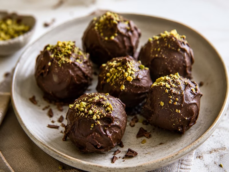 Pistachio & cranberry bonbons