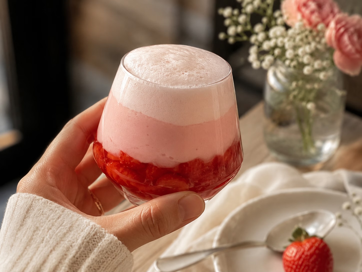 Easy dessert with frozen fruit