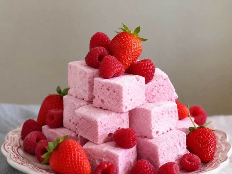 Fresh fruit marshmallows